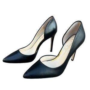 Jessica Simpson Black d'Orsay Stiletto Heels Pumps Pointed Toe Size 5.5M